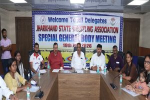 राष्ट्रीय खेल अधिनियम 2025 के अनुरूप झारखंड कुश्ती संघ के नए बायलॉज को मंजूरी