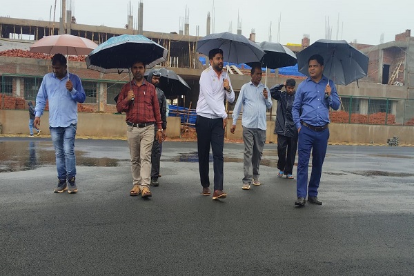 गुमला के निर्माणाधीन एस्ट्रोटर्फ हॉकी स्टेडियम का निरीक्षण, हॉकी इंडिया के पदाधिकारियों ने दिये कई दिशा निर्देश