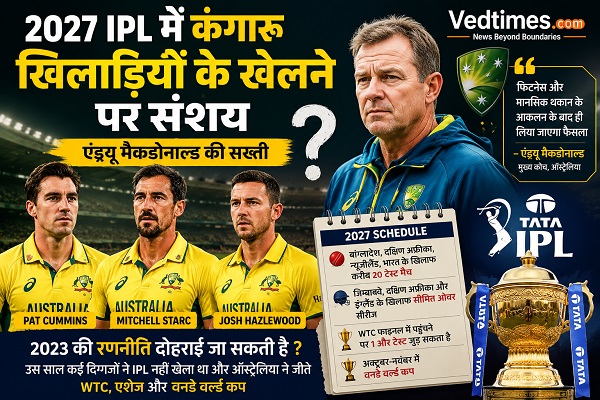 2027  IPL में कंगारू खिलाड़ियों के खेलने पर संशय, व्यस्त कार्यक्रम के बीच फिटनेस पर रहेगा जोर