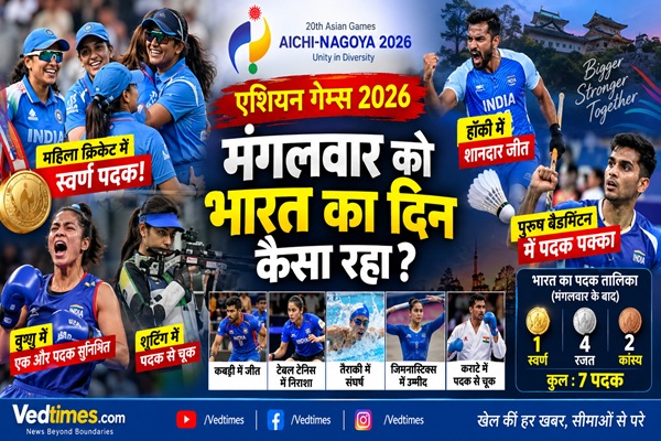 एशियन गेम्स 2026: मंगलवार को भारत का दिन कैसा रहा? क्रिकेट में गोल्ड, बैडमिंटन-वुशु में पदक पक्का