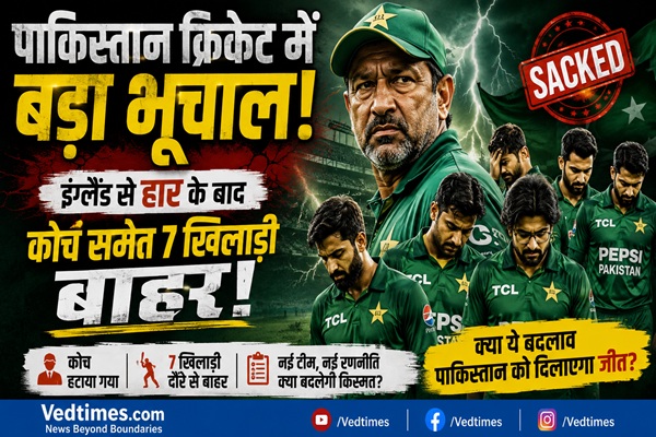 पाकिस्तान क्रिकेट में बड़ा भूचाल, इंग्लैंड से हार के बाद कोच समेत 7 खिलाड़ी बाहर, बीच सीरीज में बदल गया पूरा खेल