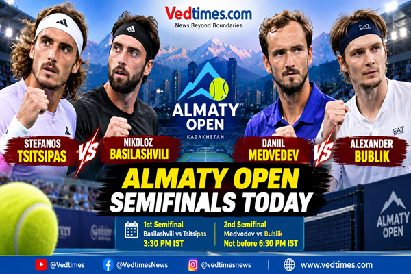 Almaty Open: Tsitsipas Faces Basilashvili, Medvedev Takes on Bublik in Semifinals