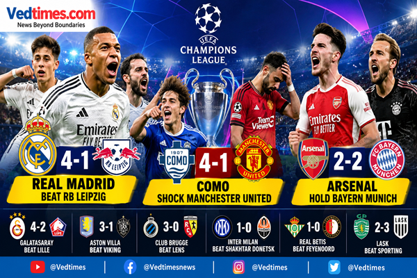 Champions League: Real Madrid Cruise to Victory, Manchester United Suffer Humiliating Defeat