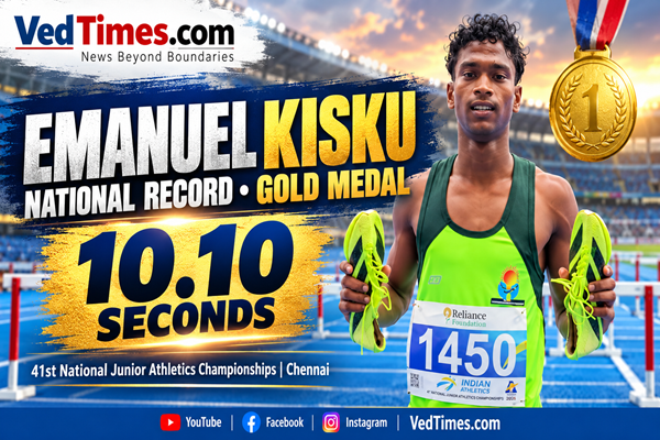 Jharkhand’s Emanuel Kisku Sets National Record to Win Gold at National Junior Athletics Championships