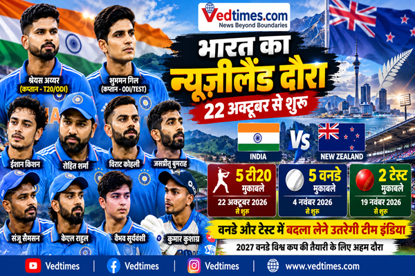 भारत का न्यूजीलैंड दौरा 22 अक्टूबर से शुरू: टी20, वनडे और टेस्ट में होगी कड़ी परीक्षा, बदला लेने उतरेगी टीम इंडिया