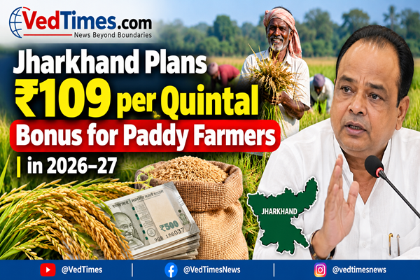Jharkhand Plans Rupees 109 per Quintal Bonus for Paddy Farmers in 2026–27