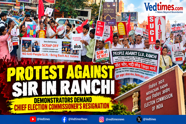 Protest Against SIR in Ranchi: Demonstrators Demand Chief Election Commissioner’s Resignation