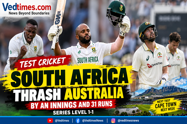 South Africa Thrash Australia by an Innings and 31 Runs to Level Test Series 1-1