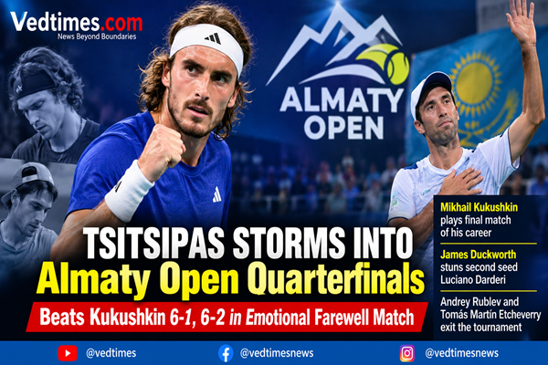 Tsitsipas Storms into Almaty Open Quarterfinals with Dominant Win Over Kukushkin